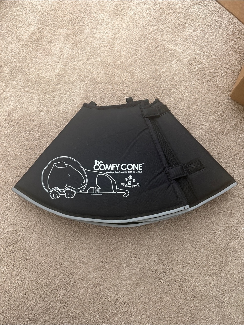 The Comfy Cone Black Pet Recovery Collar